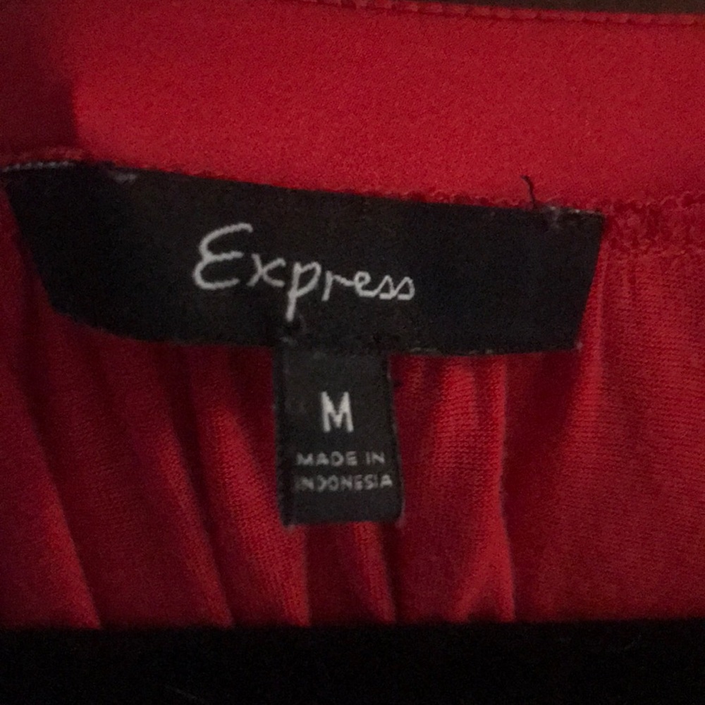 Express red knit dress with pockets - Picture 3 of 3